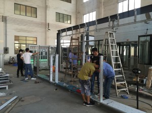 Installation and test site of platform screen door

2